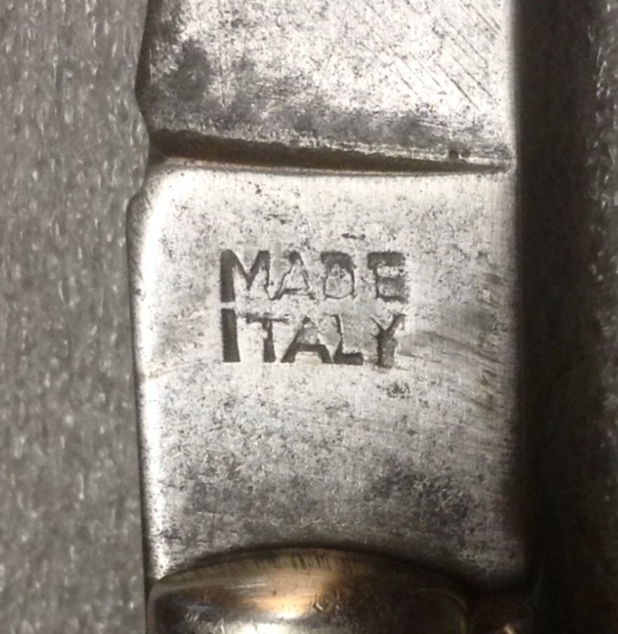 The Main Blade Front Tang Stamp.