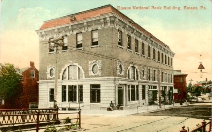 An Emaus National Bank Postcard - Circa 1910.<br />NOT My Item(s). NOT My Picture(s).