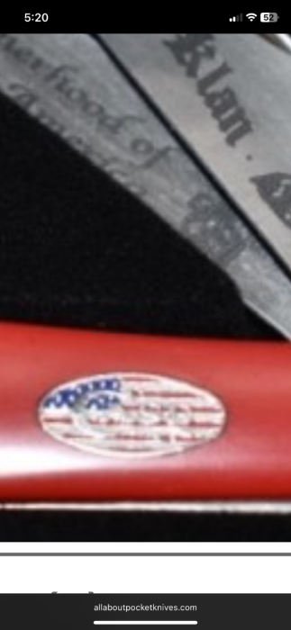 Shield on klan knife