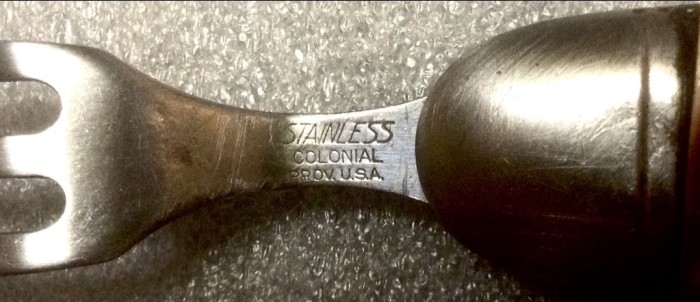 The Fork, Back Stamp.