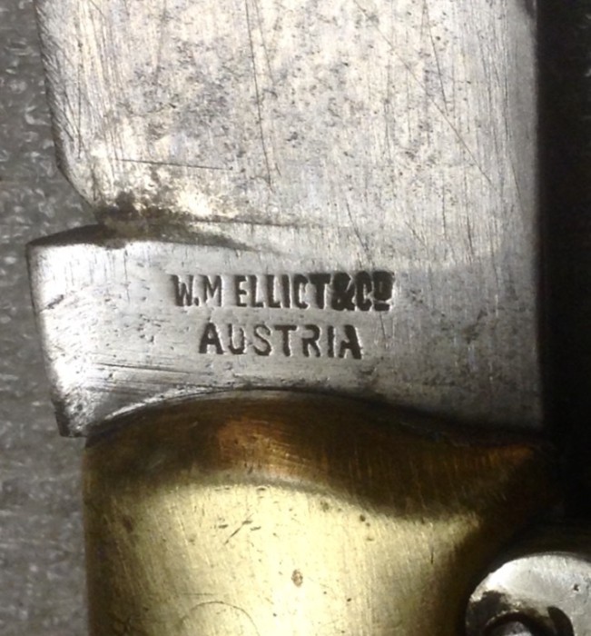 The Main Blade Front Tang Stamp.