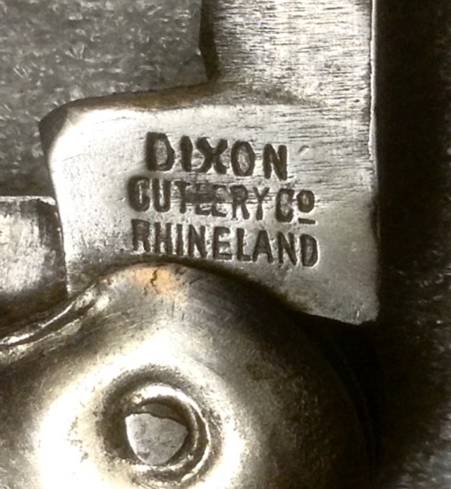 The Secondary Blade Front Tang Stamp.