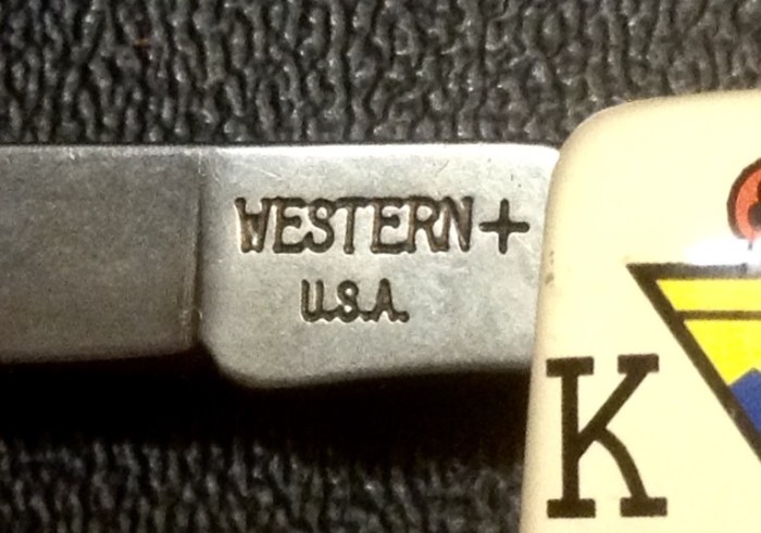 The Main Blade Front Tang Stamp.