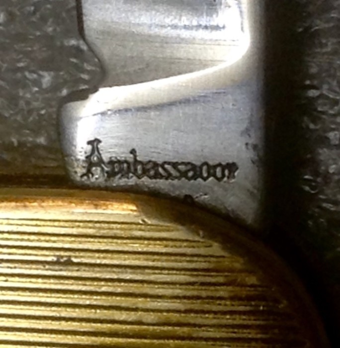 The Secondary Blade Front Tang Stamp.