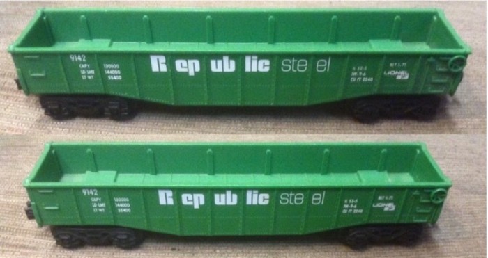 THE LIONEL MISCELLANEOUS CAR #1 - BOTH SIDES.