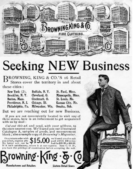Two Ads For Browning King &amp; Company. Circa ?<br />NOT My Item(s). NOT My Picture(s).