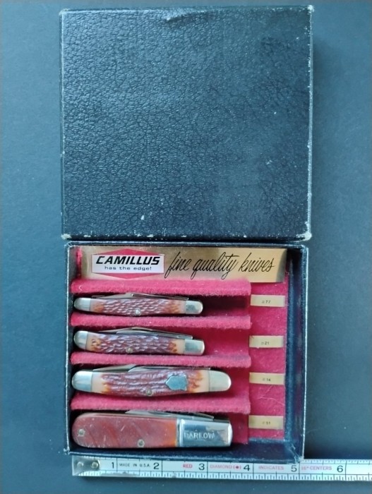 camillus 4 knife countertop sales box