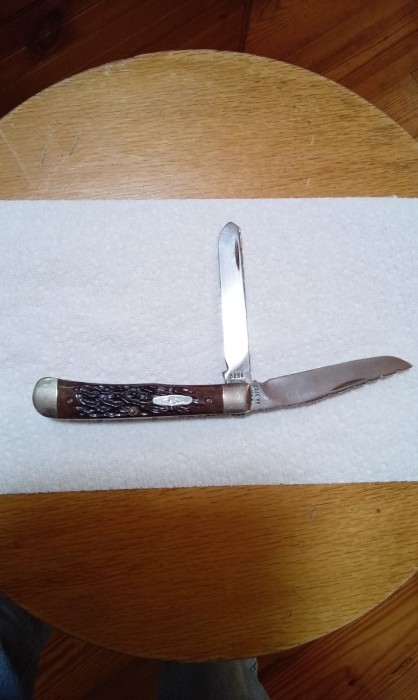 Case Trapper '84 New Grind with extensive file work