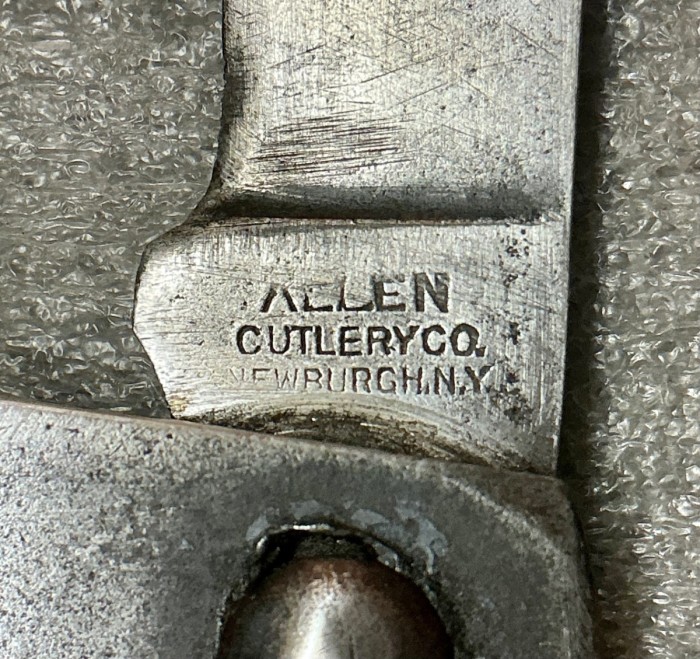 The Main Blade Front Tang Stamp.