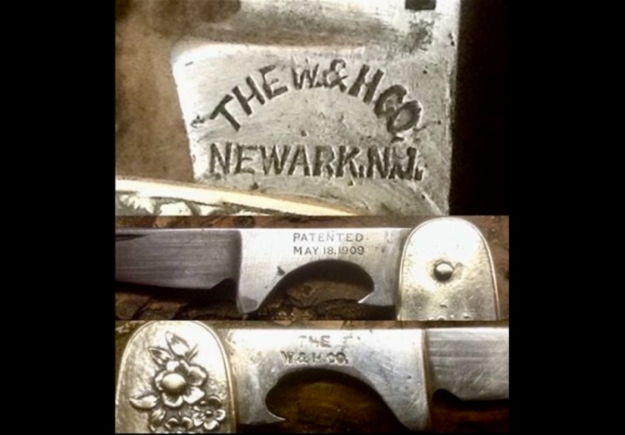 Top Picture - The Main Blade Front Tang Stamp.<br />Middle Picture - The Secondary Blade/Tool Front Stamp.<br />Bottom Picture - The Secondary Blade/Tool Back Stamp.
