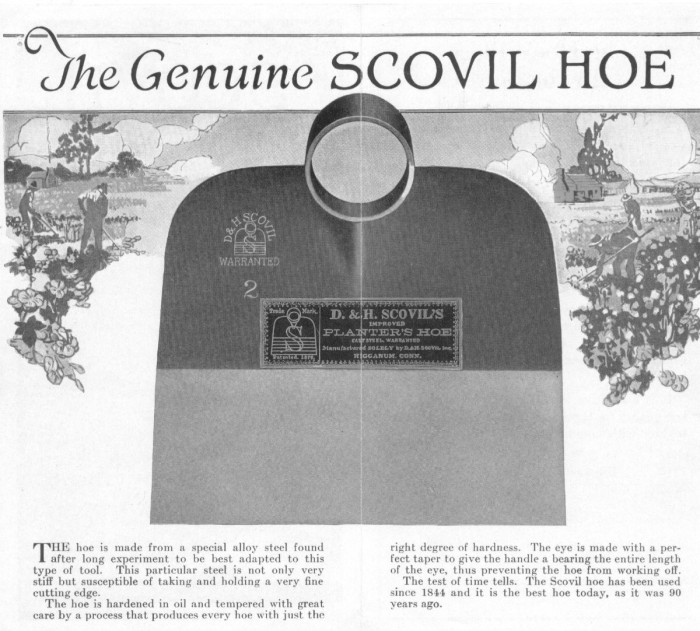 Scovil Hoe - Ad from 1930s