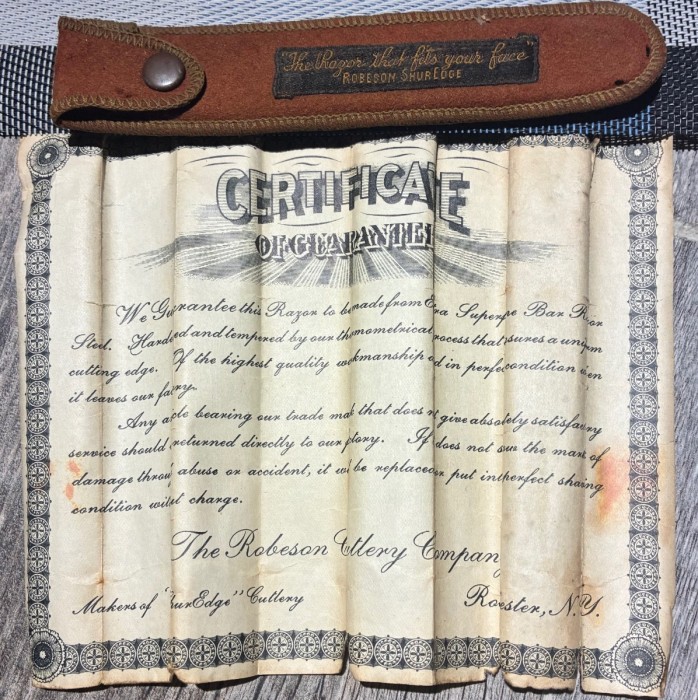 Robeson paper and razor sheath
