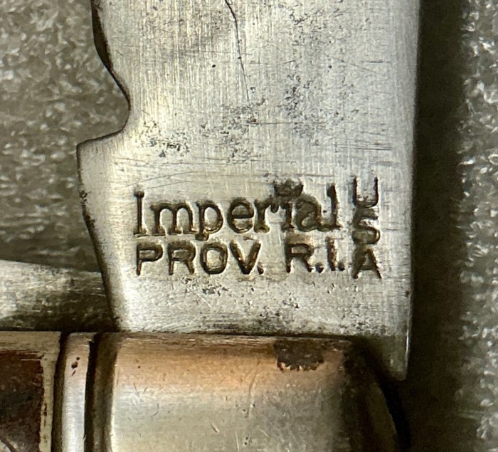 The Main Blade Front Tang Stamp.