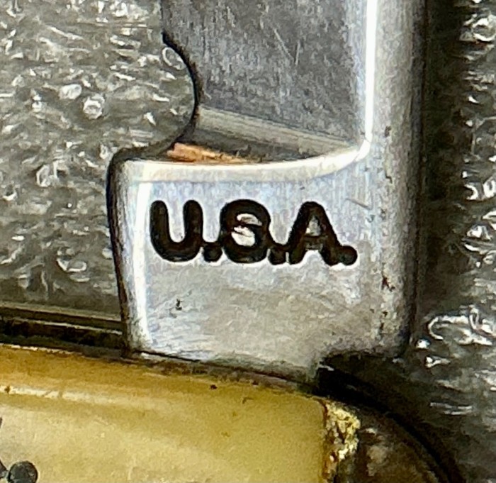 The Main Blade Front Tang Stamp.