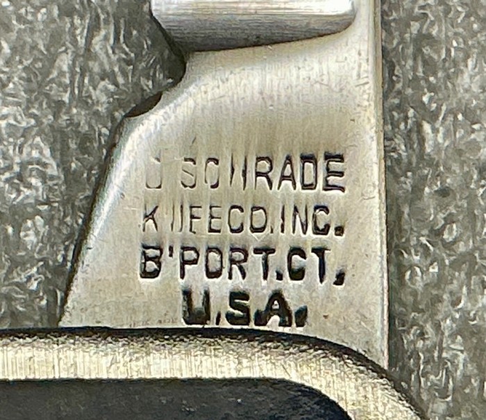 The Main Blade Front Tang Stamp.