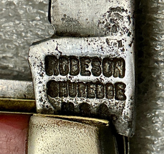 The Main Blade Front Tang Stamp.