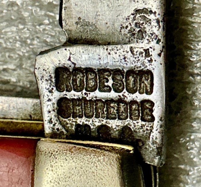 The Main Blade Front Tang Stamp.