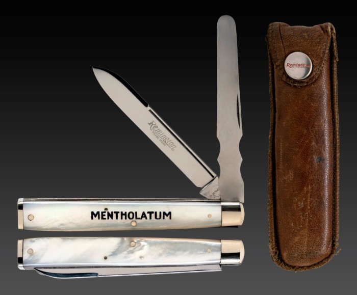 Remington R444 Physician Knife Pearl Mentholatum Front Back Mirror.jpg
