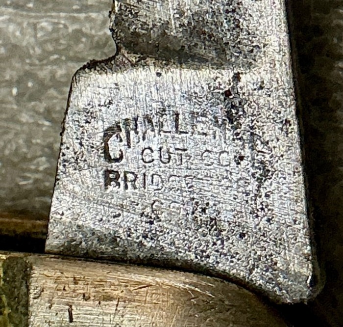 The Secondary Blade Front Tang Stamp.