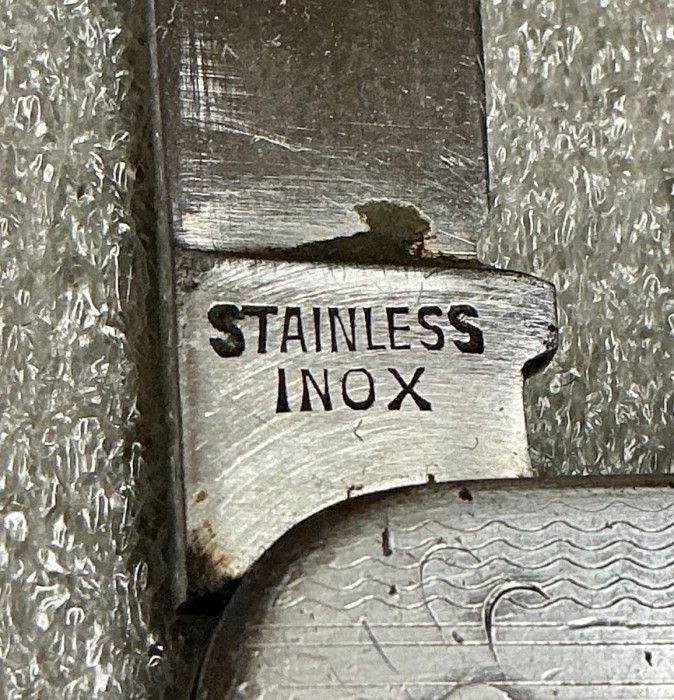 The Main Blade Back Tang Stamp.