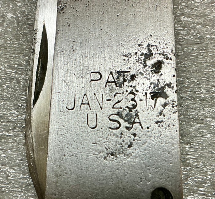 The Patent Date Handle Stamp.