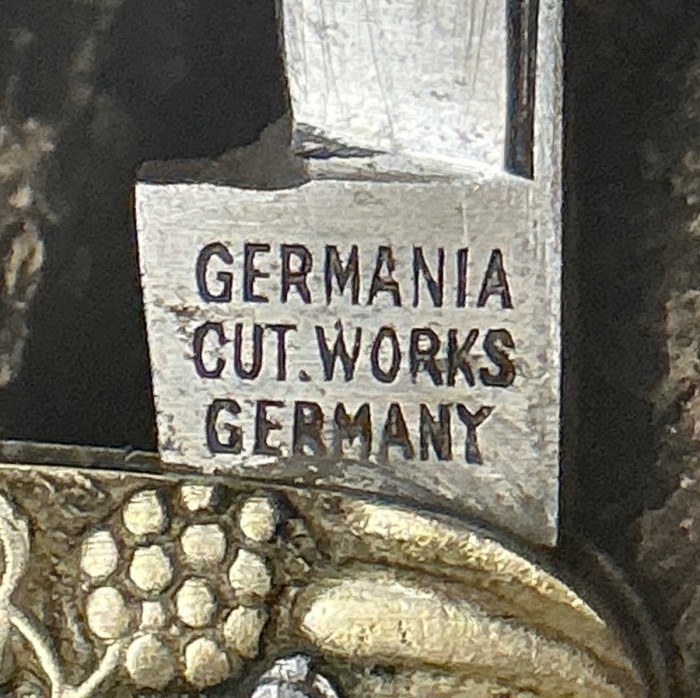 The Secondary Blade Front Tang Stamp.