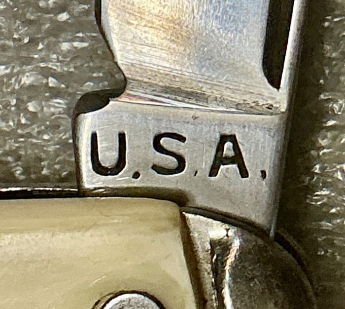 The Main Blade Front Tang Stamp.