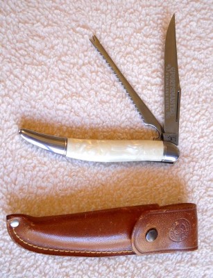 Hammer Brand Sportsmaster Stainless Steel fish knife with sheath.JPG