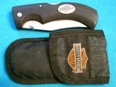 VINTAGE GERBER 650 HARLEY DAVIDSON FOLDING HUNTER KNIFE -1.jpg