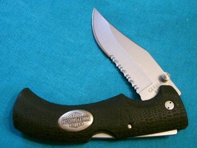 VINTAGE GERBER 650 HARLEY DAVIDSON FOLDING HUNTER KNIFE -3.jpg