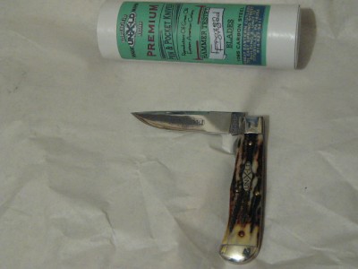 GEC Northfield Burnt Stag Linerlock (front)