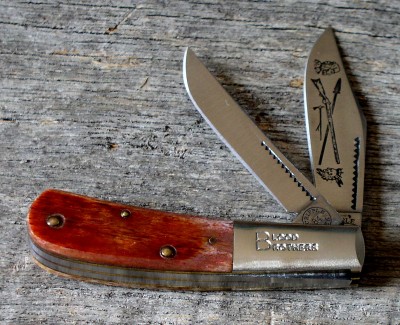 1984 Cripple Creek Blood Brothers Barlow Red Saw Cut Bone (I also have this in a White Bone)