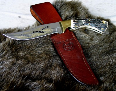 1990 NKCA Hen &amp; Rooster STag, Brass, 9 1/2" of CLASS