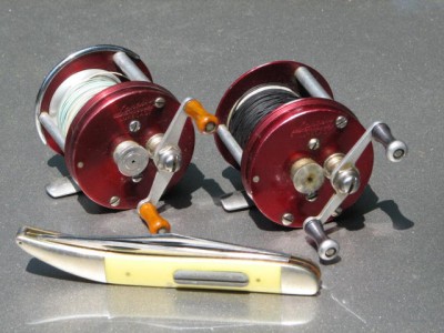 Two small Langley baitcasters