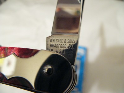 Case toothpick tang stamp