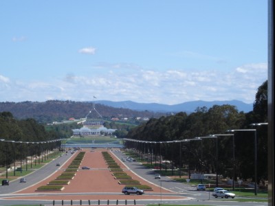 This is our Parliment House in Canberra.